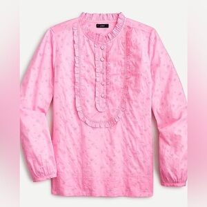 J.Crew Ruffle Shirt in Floral Eyelet